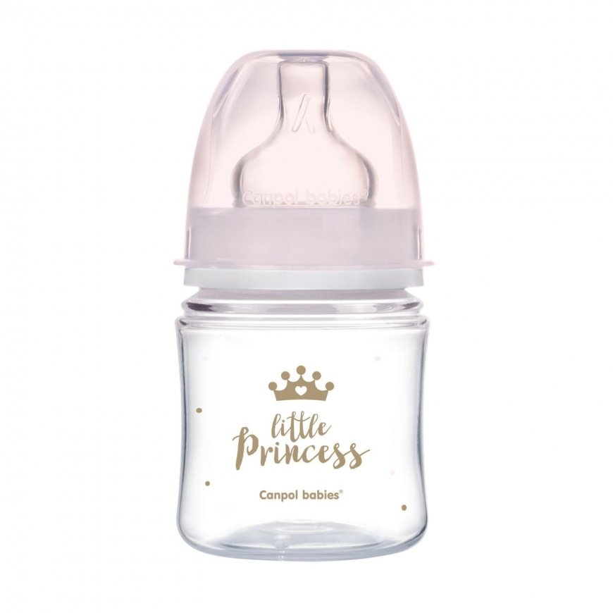 Canpolbabies CANPOL BABIES plataus kakleļa buteliņš EASYSTART ROYAL BABY, 120 ml, 35/233_pin