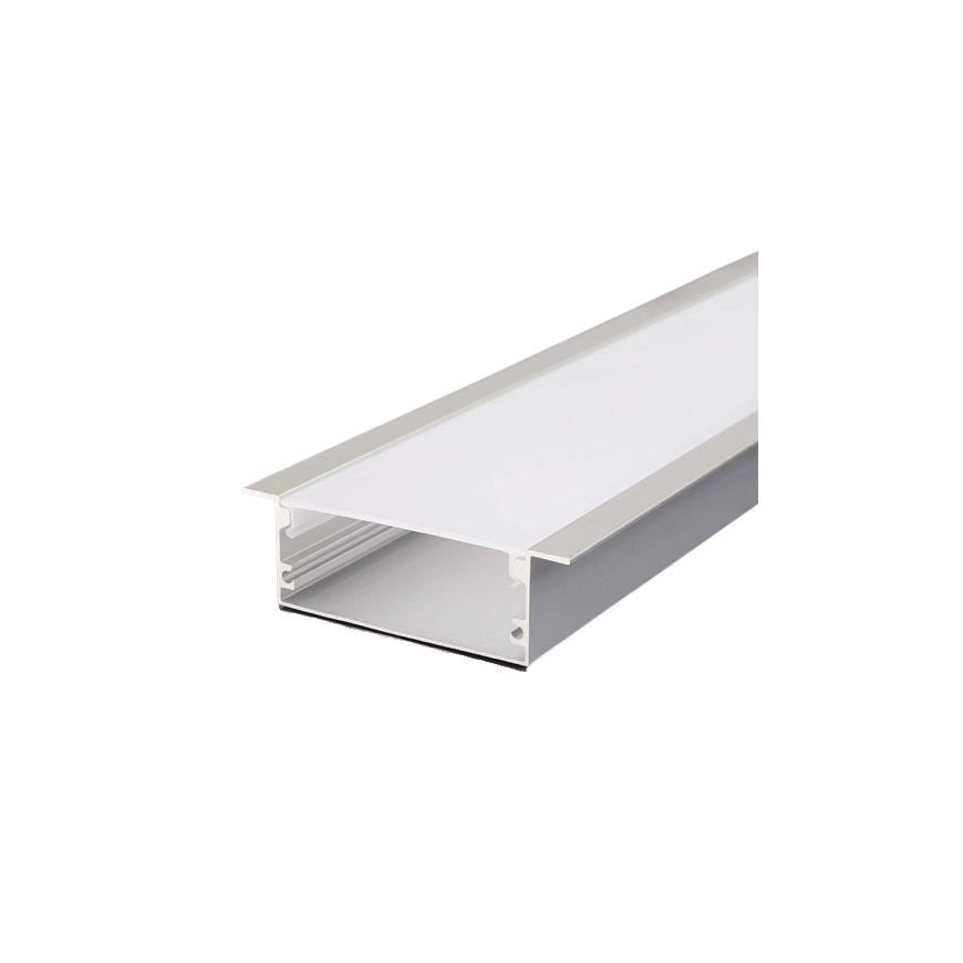 V-tac LED recessed profile with cover, silver color, 2m