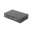 Lanberg RSFE-8P-2GE-120 сетевой коммутатор Неуправляемый Gigabit Ethernet (10/100/1000) Питание по E