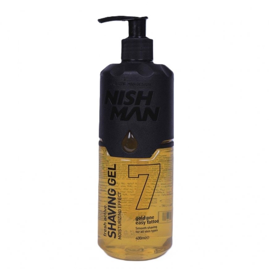 Nishman skūšanās gels 7 Gold One Easy Tattoo 400ml – 2