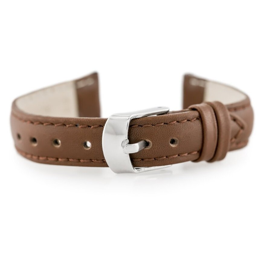 Leather watch strap "Pacific W83" - dark brown - 12 mm