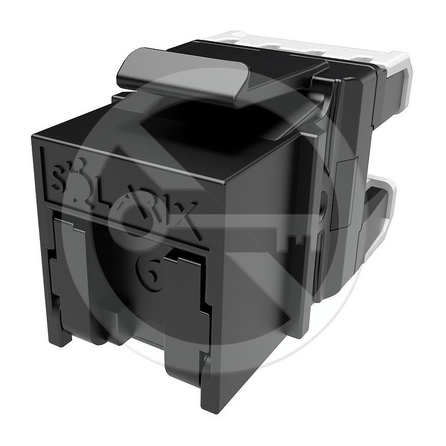 Solarix CAT6 UTP RJ45 Fast Patch Trap Stone, Black