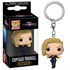 FUNKO POP! Keychain: The Marvels - Captain Marvel, ~10 cm