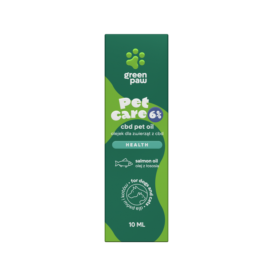 Green Paw Žalias Paw Žalias PAW Pet Care 6% naminių gyvūnėlių aliejus su CBD 10 ml