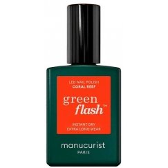 Manucurist Vihreä Flash Kynsilakka Punainen Koralli 15ml