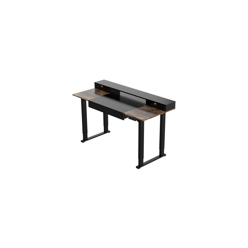 Spacetronik Electric Desk SPE-F121 black, dark wood – 2