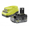 Ryobi One+ 4.0Ah + laturi RC18120A-140X Ryobi One+ 4.0Ah + laturi RC18120A-140X