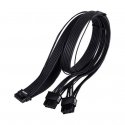 Akasa 8 kontaktide 2x 4+4 kontaktide adapterkaabel, EPS/ATX ühilduv - Must, 20 cm Akasa 8 kontaktide 2x 4+4 kontaktide adapterkaabel, EPS/ATX ühilduv - Must, 20 cm