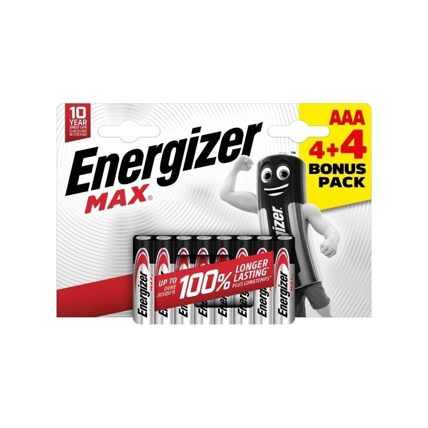 Energizer LR03/8 Max AAA 4+4 бесплатно