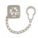 CANPOL BABIES Pacifier Holder I LOVE MUMMY, Gray, 2/434_grey CANPOL BABIES Pacifier Holder I LOVE MUMMY, Gray, 2/434_grey