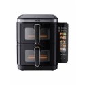 Double hot air fryer with windows and color display Jocca 2496 11L black Double hot air fryer with windows and color display Jocca 2496 11L black