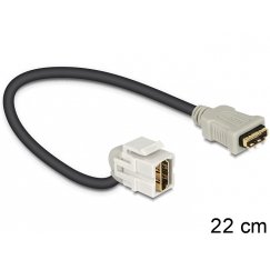 DeLOCK HDMI - HDMI, 0.22m HDMI кабель 0,22 m HDMI Тип A (Стандарт) Черный