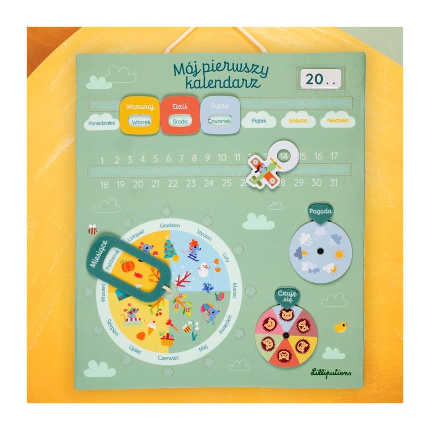 Lilliputiens My First Calendar Soft Activity Board 83894