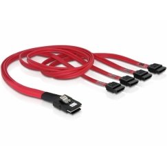 DeLOCK Cable mini SAS 36pin to 4x SATA SCSI кабель Красный 0,5 m