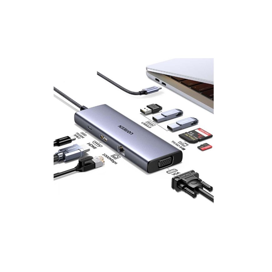 Ugreen Revodok USB-C 6-IN-1 Hub met 4K HDMI USB tüüp-C 10000 Mbit/s
