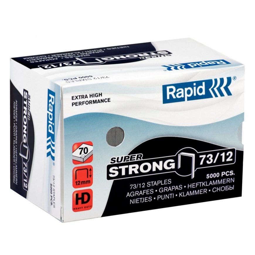 Rapid Staples SuperStrong 73/12 Galvanized Box of 5000