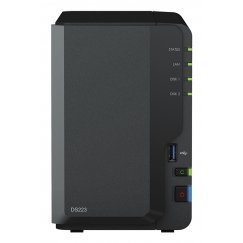 Synology DiskStation DS223 NAS „Mini Tower“ Realtek RTD1619B 2 GB DDR4 24 TB HDD DiskStation Manager Juoda