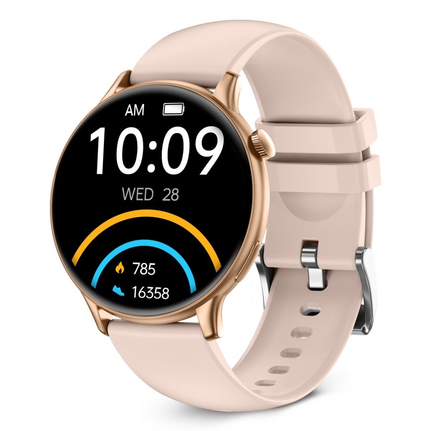 Ksix Core 2 3,63 cm (1.43") AMOLED 47 mm Digitaalinen 466 x 466 pikseliä Kosketusnäyttö Ruusu