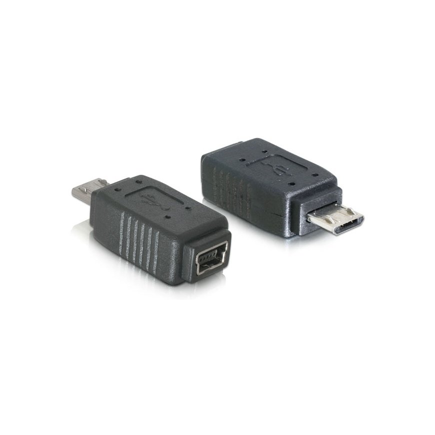 DeLOCK Adapter USB micro-B male to mini USB 5-pin mini USB 5p Черный
