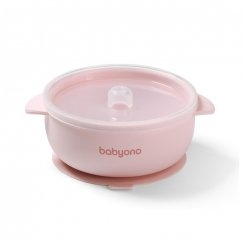 Virgel Babyono non-slip silicone plate with lid pink 1662/02