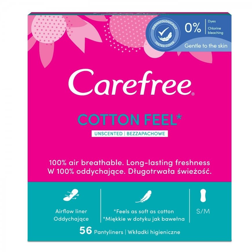Carefree Cotton Feel Hygieniatasot Ilman Hajustetta Normaalit 56 kpl