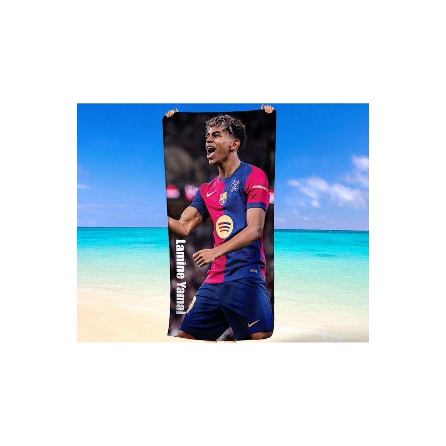 F.C. Barcelona Lamine Yamal microfiber beach towel – 2