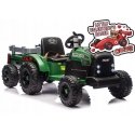 Lean Cars Akumuliatoriline traktor haagisega roheline Lean Cars Akumuliatoriline traktor haagisega roheline