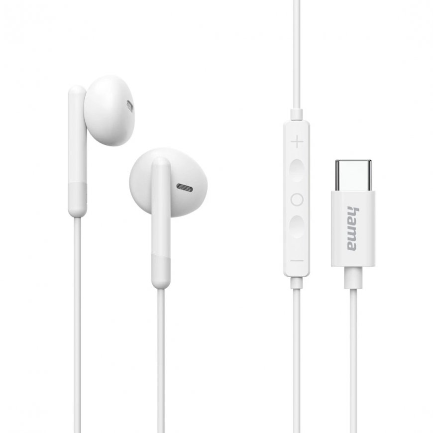 Hama Classy Гарнитура Проводная Вкладыши Calls/Music USB Type-C Белый
