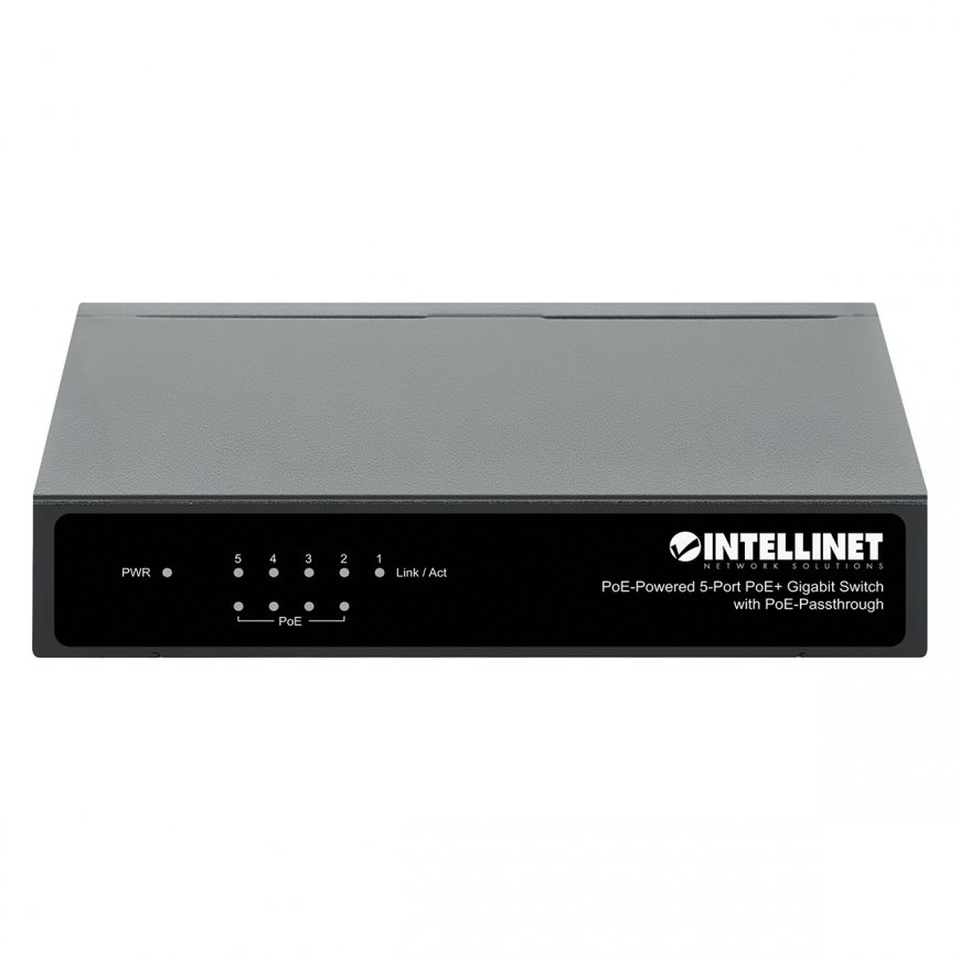 Intellinet PoE-Powered 5x Gigabit Gigabit Ethernet (10/100/1000) Maitinimas per Eternetą (PoE) Juoda – 4