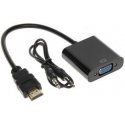 Spacetronik HDMI to VGA + audio converter SPH-VA02, black Spacetronik HDMI to VGA + audio converter SPH-VA02, black