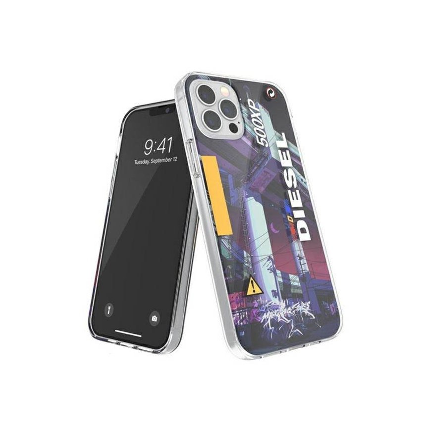 Diesel Clear Case Mad Dog Jones AOP Apple iPhone 12/12 Pro - puhelimen suojakuori, monivärinen 44324