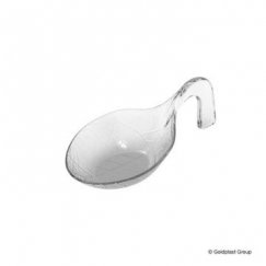 Gold Plast Disposable Spoons CLOROFILLA, PS, transparent, 12 ml, D 9.8 cm, H 2 cm, 30 pcs.
