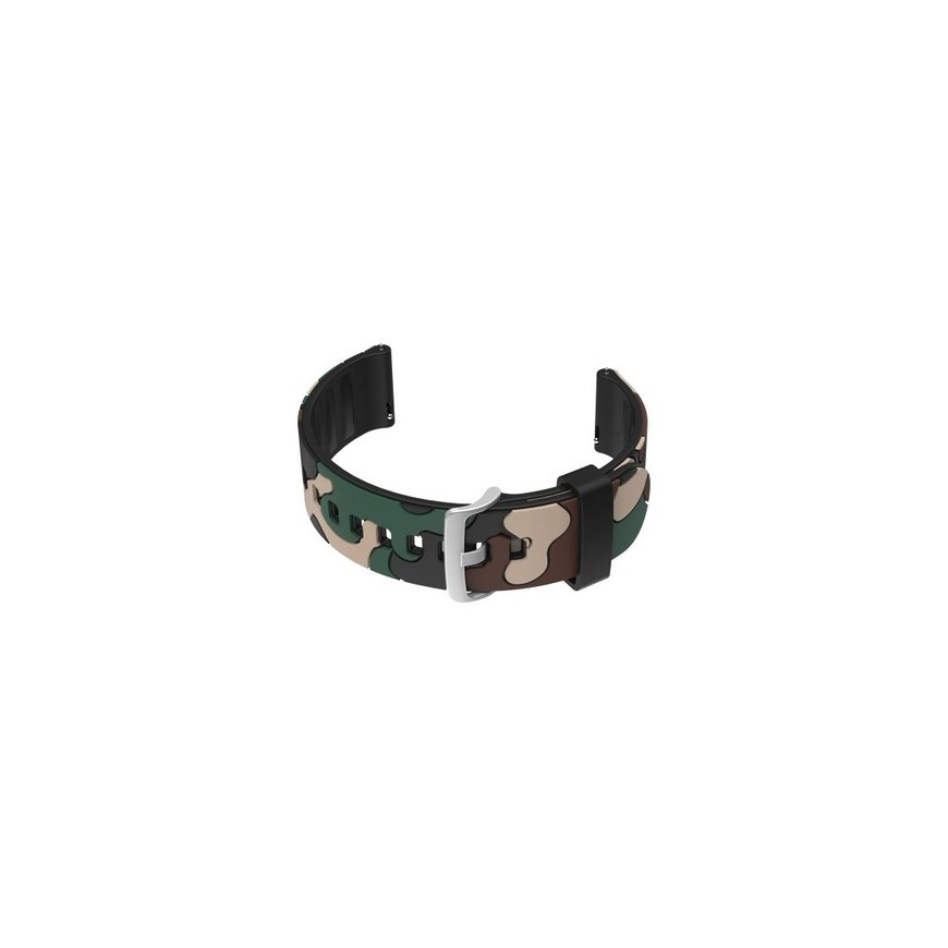 Pacific U16 rubber watch strap - dark brown - 22mm