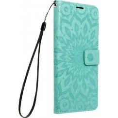 Forcell Oem MEZZO knygos dėklas skirtas Samsung Galaxy S21, mandala žalia spalva.