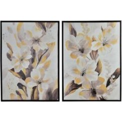 Mondex Since 1986 INGA 2 gleznu komplekts 50x70cm zelta ziedi 2
