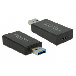 DeLOCK 65689 гендерный адаптер USB 3.1 Gen 2 Type-A USB 3.1 Gen 2 USB Type-C Черный
