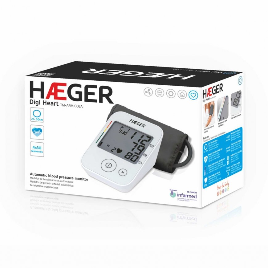Haeger TM-ARM.003A blood pressure unit Upper arm Automatic 4 user(s) – 2