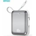 BWOO power bank P77 45W, 10000 mAh with USB-C and Lightning cabl BWOO power bank P77 45W, 10000 mAh with USB-C and Lightning cabl