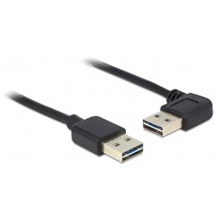 DeLOCK 5m USB 2.0 A m/m 90° USB кабель USB A Черный