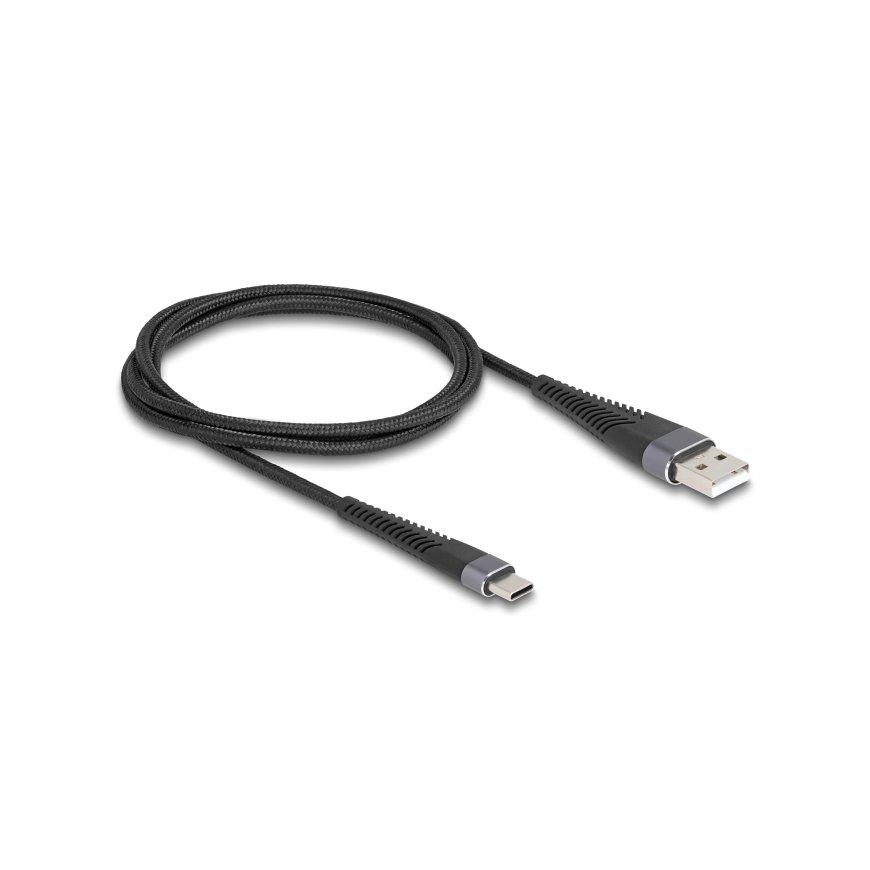 DeLOCK 81121 USB cable USB 2.0 1 m USB A USB C Anthracite, Black