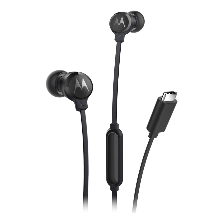 Motorola EARBUDS3CS austiņas un brīvroku komplekts Vadu Ausīs Zvani / mūzika USB Veids-C Melns
