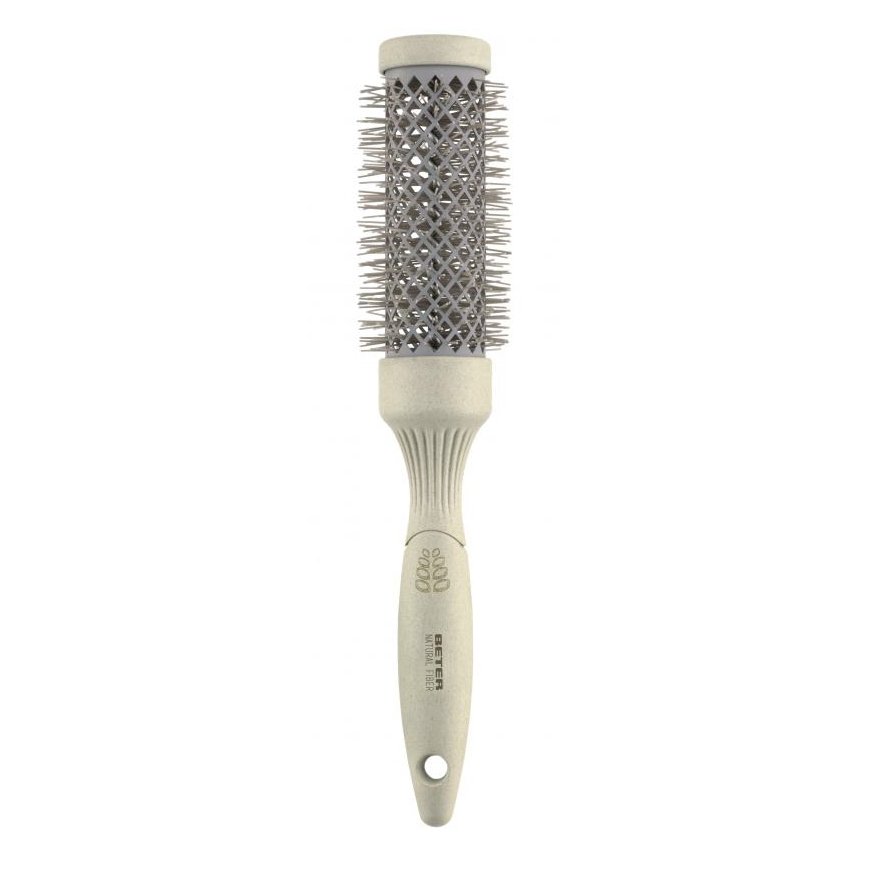 Beter Natural Fiber Ceramic Thermal Pieaugušo Apaļa matu suka Bēšs 1 pcs