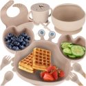 Silicone Baby Food Set, Sand Color Crab, 9 Pieces Silicone Baby Food Set, Sand Color Crab, 9 Pieces