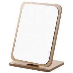 Ecarla Eu Sandelis Rectangular Freestanding Wooden Cosmetic Mirror 24x17cm L8BR
