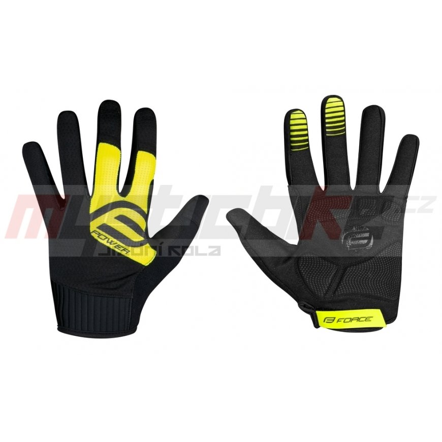 FORCE MTB POWER kindad, must-fluo suurus XL