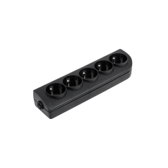 ELGOTECH Oem Pratēriņa ligzda x 5 ar zemi melna GN-50-2