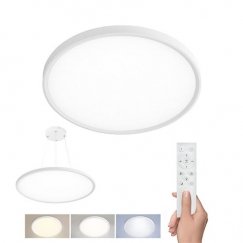 „Solight“ LED valgusti kaugjuhtimisvahendiga „Estela Valge UGR“, 40 W, 4300 lm, 40 cm, URG 19, riputatav ja laelampp.