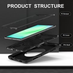 JT Berlin rugged kickstand & handstrap case for Samsung Galaxy Tab A11+ (2025) musträ.