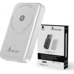 Powerbank Extralink MagSafe 10000mAh Baltas, Power bank, 38.5Wh PD20W+15W USB-C USB-A
