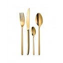 Zyle ZY776GCS 24-Piece Cutlery Set, Mirrored Gold Finish
